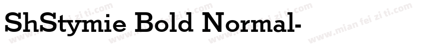 ShStymie Bold Normal字体转换